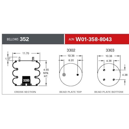 Firestone 352D S14795, W013588043 W013588043